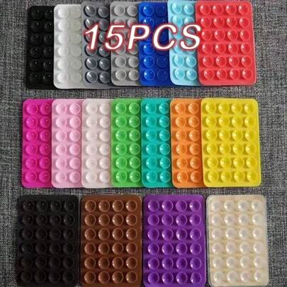 15pcs Silicone Phone Suction Cup Holder, Multi-Color Silicone Phone Stand Suitable For All Phone Models, Easy Installation, No Battery Required, 3pcs Silicone Phone Stand Set, Great Gift For Friends/Holidays, Halloween Gift