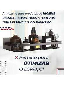 黑色铝合金浴室置物架，壁挂式沐浴露和肥皂收纳盒 - 彩色 - 查看 7