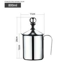 手动奶泡拿铁花式不锈钢手泵牛奶打蛋器咖啡杯牛奶奶泡机牛奶拿铁奶泡打蛋器 - 彩色 - 查看 13