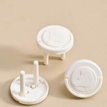 5/10/20pcs EU Standard Child Proof Electrical Outlet Covers, Designed To Prevent Electric Shock And Protect Sockets For Baby Safety - White - View 4
