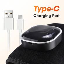 Hailicare 电动踝关节按摩器，3种振动模式，5档加热，24个LED红灯，液晶显示屏，USB充电式踝关节护具，缓解疼痛 - 黑色 - 查看 10