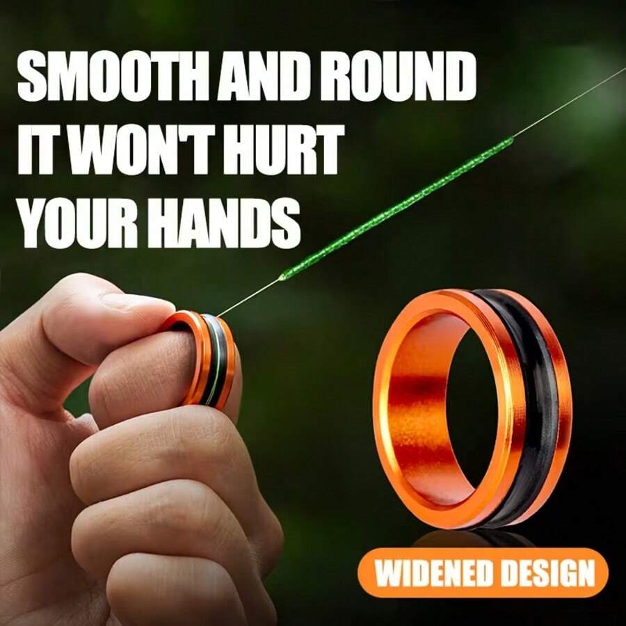 1 pieza Herramienta de engarzado de aleación de zinc, herramienta de engarzado de ojetes, herramienta de anudado de línea de pesca antideslizante, herramienta de engarzado protectora para la mano, accesorio de pesca - anillo - Ver 1