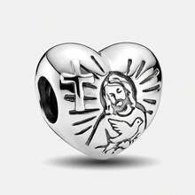 1颗925纯银耶稣救赎珠，适合手链项链DIY饰品制作，可作为礼物送给朋友 - 集合2 - 查看 16