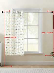 1片/2片装欧式古典刺绣薄纱窗帘，白色透明窗帘，适用于卧室、阳台、客厅，奢华窗帘，优雅白色蕾丝窗帘，饰以精致叶子刺绣，透光涤纶窗帘，适用于客厅、卧室、办公室等场所 - 可机洗，卧室装饰窗帘。 - 彩色 - 查看 17