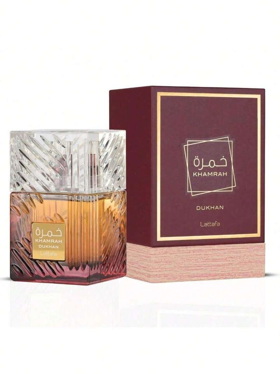Lattafa Khamrah Dukhan Eau De Parfum For Unisex – 3.4 Oz / 100 Ml | Smoky Amber & Spiced Gourmand Scent, Long Lasting, Luxurious Oriental Fragrance - Amber Spicy Gourmand - 查看 1