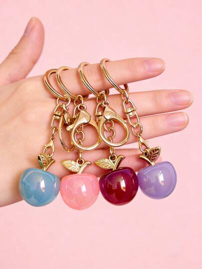 Fashionable Creative Apple Shaped Keychain, Bag Charm, Car Key Chain Pendant, Suitable As Birthday, Holiday, Party Gift For Girlfriend, Wife