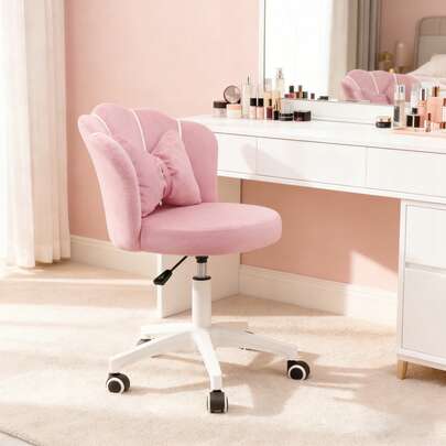 Taburete de lavabo de terciopelo DYHOME, silla de oficina para el hogar, silla giratoria ergonómica, altura ajustable