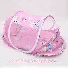 3pcs/Set Infant Folding Mosquito Net With Sleeping Mat And Pillow, Mosquito Net Bed For Children 0-3 Years Old - Multicolor - View 5