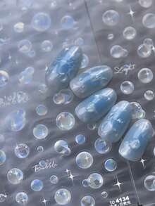 1张梦幻闪亮泡泡贴纸，适用于计划本、相册、文具盒、学习用品 - to4134 - 查看 5