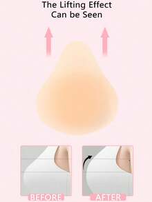 1 Pair Ultra-Thin Solid Silicone Lift Silicone Breast Petals, Invisible Seamless Breast Lift Tape - Multicolor - View 3