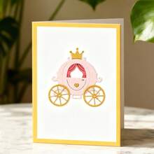 Creative Crown Carriage Dies, DIY Scrapbooking Album And Embossing Stencil, Greeting Card Making Tool, Card Paper Cutting Crafts ,Gift Card Making Template Die Cuts. - Silver - View 2