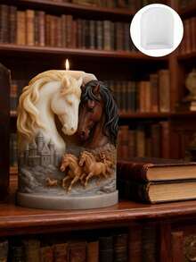 Soft Demoulding Resin Mold Suitable For Vintage Horse Mold: Suitable For DIY Horse Sculpture, Wax Art Making, Detachable Home Decor, Horse Riding Enthusiasts Birthday/Christmas Gift (Easy Demoulding) Silicone/Epoxy Resin Mold - Horse Mold - View 2