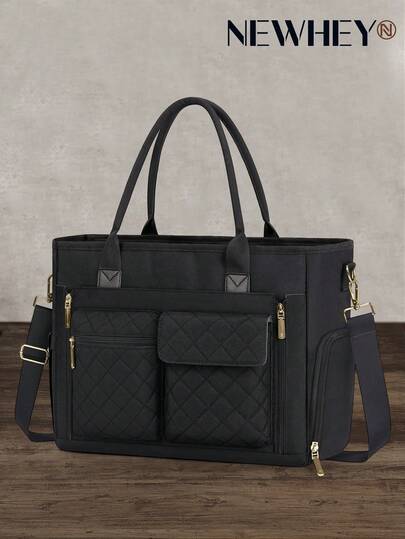 NEWHEY 15.6 Inch Tote Bag For Men With Insulated Lunch Compartment Laptop Bag For Men Lightweight Work Bags Nurse Bags