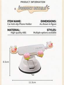 yucen 2026 New Cartoon Female Driver Phone Holder, Suction Cup Car Dashboard Mount Navigation Accessories - Suction Cup - View 9