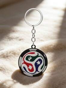 2026款足球钥匙扣，旋转式足球钥匙扣，足球钥匙圈，包包挂件，汽车钥匙扣，男女通用球迷收藏礼物，钥匙扣礼品 - 彩色 - 查看 4