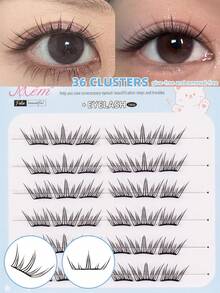 36片免胶蓝色泪滴假睫毛，大容量！无需胶水，自粘式垂坠蓝色泪滴假睫毛，单簇设计，无需胶水，新手也能轻松上手，轻松放大双眼，生动自然，即开即用。 - C - 查看 2