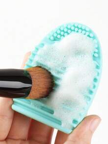 1/2pcs Makeup Brush Cleaning Tool, Handheld Silicone Brush Cleansing Egg, Cosmetic Brush Cleaning Tool, Portable Brush Cleaner, Cleaning Mat, Makeup Tools - Multicolor - View 10