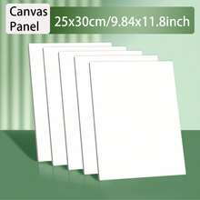 5pcs Canvas Painting Boards, Size 20x30cm/8x12in, 20x15cm/8x6in, White Primed, Suitable For Acrylic Oil Watercolor Painting Projects, Fit For Different Groups - 3mm Thick, Perfect Art Supplies, Enjoy The Joy Of Painting - Multicolor - View 12