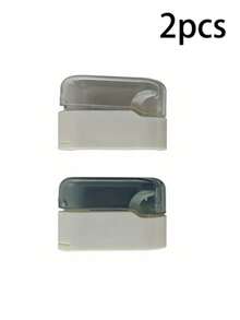 1/2个免钻孔牙刷架，浴室壁挂式收纳架，防尘透明盖牙刷挂钩，浴室梳妆台收纳挂钩，简约风格牙刷整理器，家用粘性牙刷挂架 - 彩色 - 查看 10