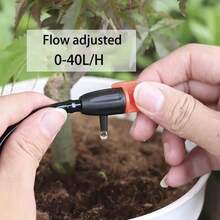 Horticultural Drip Irrigation System Red Adjustable Flow Fat Drip Head Garden Irrigation Automatic Waterer Drip Nozzle Connected To 4/7mm Hairpipe - Automatic Drip Irrigation - View 5