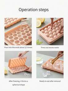 1pc 33-Cavity Blue Ice Ball Maker Mold With Lid, Fridge Ice Cube Tray For Making Cocktail Beverage Frozen Balls - Multicolor - View 8