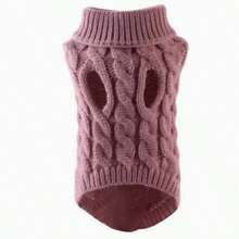 1pc Soft Knitted Pet Sweater, Warm Pullover Design, Windproof & Cold-Proof, Suitable For Daily Wear Of Small Cats And Dogs - Multicolor - View 11