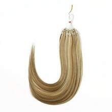 Tóc nối Micro Loop 14-24 inch, tóc thẳng, kiểu nối micro link, tóc thật 100%, highlight vàng, hạt micro vô hình, dày 50 sợi/50g. - S4/27/613 - Xem 8