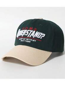 "C.O.M.E Understand" Embroidered Contrast Brim Baseball Cap Streetwear Adjustable Dad Hat "Keep Up With My Rhythms" Slogan Baseball Cap Street Style Embroidered Baseball Cap | Adjustable Contrast Brim Dad Hat - Embroidered Baseball Cap - View 7