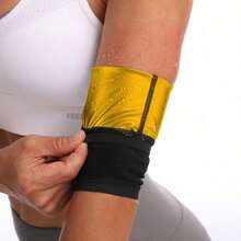 1 par de mangas moldeadoras unisex, hechas de tela de poliéster transpirable, que proporcionan soporte y protección para los brazos - Plateado - Ver 22