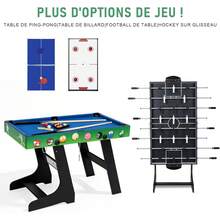 HLC 4-in-1-Multifunktions-Sportkombinationstisch: Tischtennis, Billard, Tischfußball und Sledge-Hockey für die ganze Familie - Grün - Übersicht 4