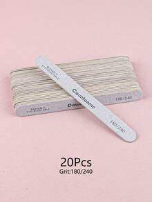 5Pcs/10Pcs/20Pcs/50Pcs Thin Gray Straight Nail Files, Double-Sided Buffing Blocks, Professional Wooden Nail Files, 100/180 Grit, 180/240 Grit, Nail Salon Manicure Pedicure Tools - Grey - View 10