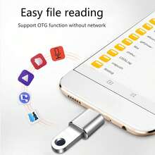 铝合金材质，1个USB-C转USB适配器，即插即用数据转换器，兼容 17/16/15 Pro Max/15 Pro/15 Plus/15、S26/S25/S24/S23/S22/S21/S20系列，复活节礼物，生日周年纪念派对礼物 - 彩色 - 查看 2