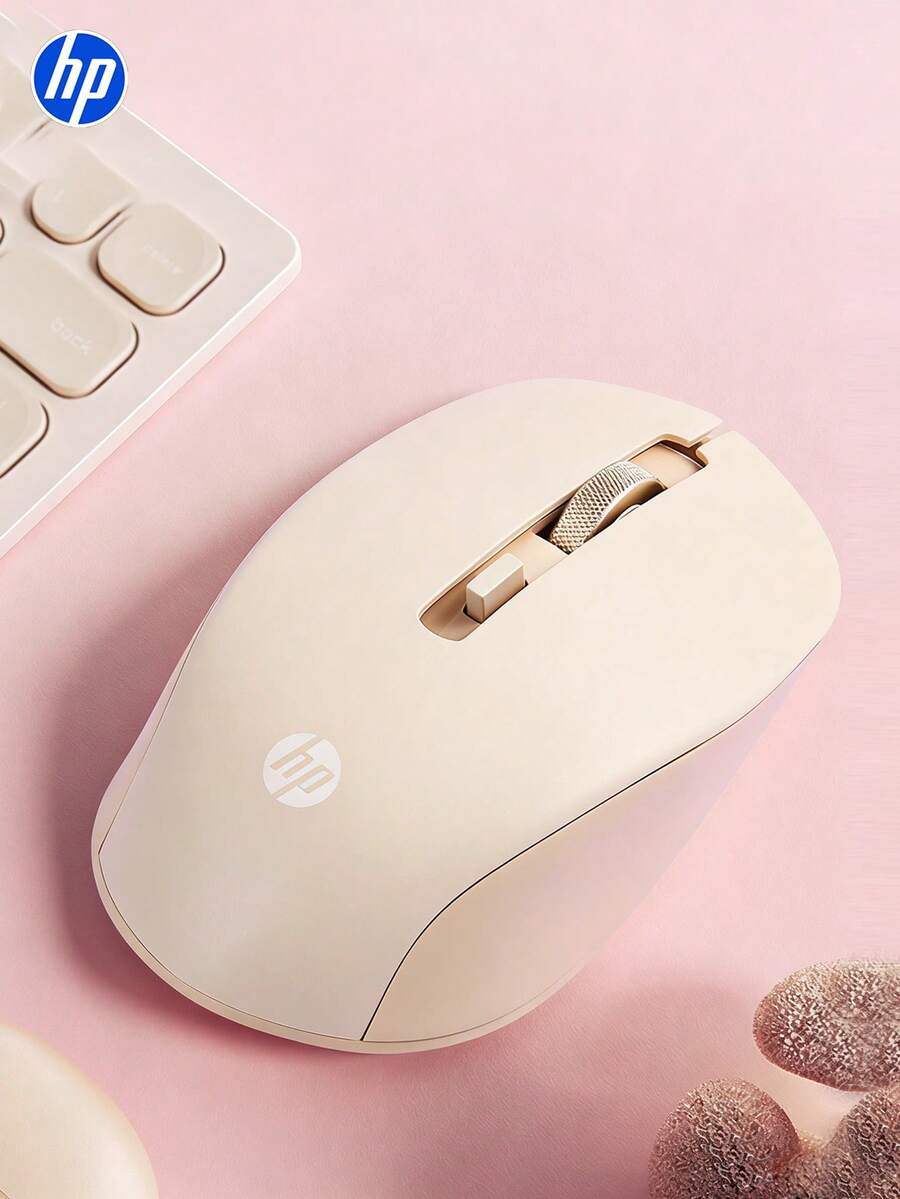 HP 2.4GHz Wireless Gold Mouse With USB Receiver - View 1