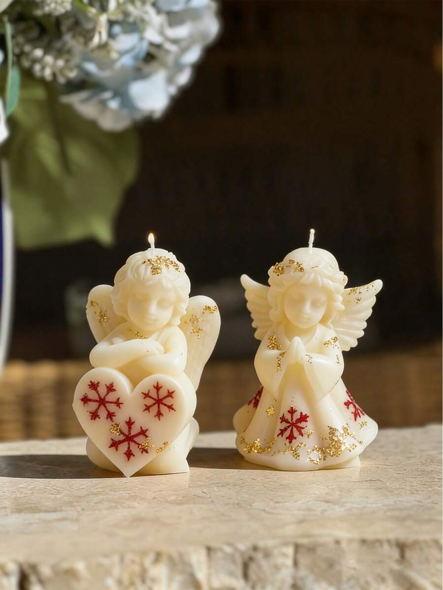 Bộ 2 khuôn silicon hình cánh thiên thần, thiết kế 3D tinh tế, dễ dàng tự làm nến, đá thơm thạch cao, đồ trang trí bằng nhựa. Hình dáng thiên thần dịu dàng mang đến không khí lãng mạn, lý tưởng cho quà tặng đám cưới, trang trí bàn làm việc, quà tặng Ngày của Mẹ. Ngoại hình cao cấp, dễ dàng lấy sản phẩm ra khỏi khuôn, thiết thực và trang trọng. - Khuôn silicon hình cánh thiên thần - Xem 1