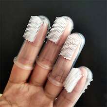 宠物牙刷 - 狗狗牙刷、猫咪牙刷、狗狗牙刷套装、狗狗指套牙刷（用于清洁狗狗牙齿）、猫咪牙刷、狗狗牙刷、幼犬牙刷、宠物牙齿护理 - 彩色 - 查看 9