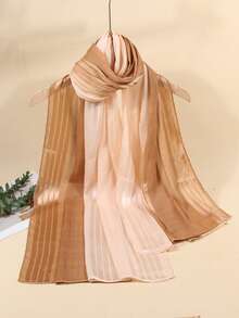 1pc/Pack All-Season New Lightweight Chiffon Gradient Color Long Scarf Shawl Sun Protection Hijab For Women, Suitable For Daily Use - Multicolor - View 19