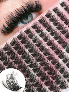 156PCSD Segmented False Eyelashes, With A Soft And Smooth Texture, Are 8-16mm In Length. Ideal For DIY At Home And Convenient To Carry When Going Out, They Are Suitable For Daily Use And Can Be Reused,Eyelash Cluster, Eyelash, False Eyelash. - D - View 3