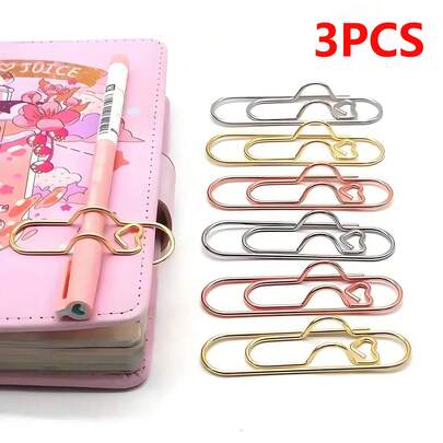 Bộ 3 kẹp kim loại đa năng bằng thép không gỉ màu bạc, chất lượng cao, có chức năng kẹp bút, giá đỡ và treo, dùng để sắp xếp đồ dùng văn phòng phẩm và học tập, thích hợp cho mùa tựu trường, lễ tốt nghiệp, năm mới, ngày Valentine.