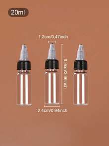 1pc/2pcs/3pcs 10ml/20ml/30ml/50ml/60ml/100ml Essential Oil Refillable Dropper Bottles, Squeeze Dropper Bottles, Clear Pointed Tip Dispenser Bottles - Clear - View 18