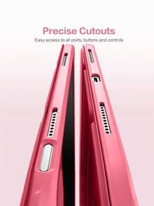 11th Generation 11 Inch 2025 (A16) Case & 10th Gen 10.9 Inch 2022 Cover, Slim Clear Back Shell With Pencil Holder & Auto Wake/Sleep - Rose Red - View 5