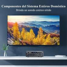 Amplificador de Audio Potencia Bluetooth 5.0, 2 Canales 40 W,Amplificador Estereos Casa y Auto(Max 600w),Hi-Fi Integrado12v/5a,Con Entrada Micrófono,Apoyo Mp3/Usb/Sd/Fm - por defecto - Ver 6