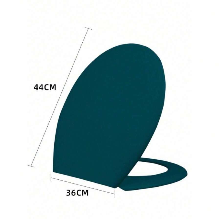 Asiento de Inodoro Universal 44.5x35.2 cm - Asiento Sanitario con Cierre Suave - Tapa de Baño Duradera con Bisagras Fáciles de Instalar - Asiento de WC para Hogar - Verde Oscuro - Ver 1