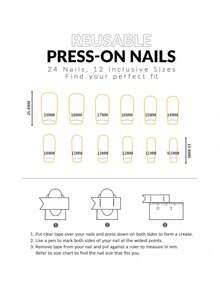 24 Pieces Gradient Nail Pressing Medium Long Square Artificial Acrylic Fake Nail Gradient Stripe Fine Glitter Design, A Complete Set Of Reusable Glossy Natural Y2K Fake Nail Glue, Suitable For Women Press On Nails - Multicolor - View 4