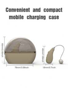 Rechargeable Digital Hearing Aid With Charging Case, Noise Reduction Function, Suitable For Adults With Severe Hearing Impairment, With Volume Control - View 2