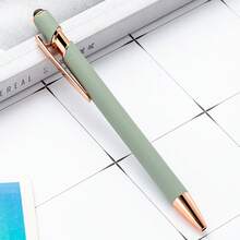 Customized Text/Logo Aluminum Barrel Ballpoint Pen, Metal Medium Ballpoint Pen With Push Button - Multicolor - View 25