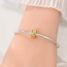 A Silver Plated Gold Series - Star Moon Dragonfly Buckle Bead Suitable For 3mm Original Bracelet Necklace DIY Bead Women's Daily Gift Birthday Party Holiday Gift - Gold - View 7