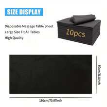 Disposable Bed Sheet Set | Black Massage SPA Bed Cover, 80 X 180cm, Disposable Bed Sheet, Beauty Bed Cover, Massage Bed Blanket, Thickened, Hygienic Protection, Beauty Care - Multicolor - View 4