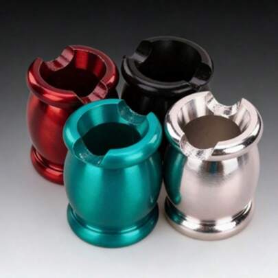 A Modern Metal Ashtray With An Irregular Shape, Made Of Aluminum And Requiring No Electricity. It Is Perfect For Home And Office Use As Both An Ashtray And A Cigarette Holder. An Ideal Gift For Men.