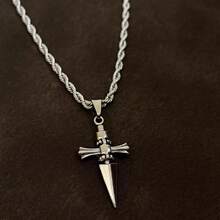 Kurapika's Chain Necklace Anime Inspired Jewelry Judgment Chain Pendant Anime Fans - H-X-H 黑色 - 查看 4