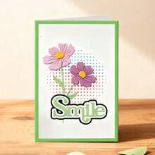 Creative Flower Dies, DIY Scrapbooking Album And Embossing Stencil, Greeting Card Making Tool, Card Paper Cutting Crafts ,Gift Card Making Template Die Cuts. - Silver - View 1